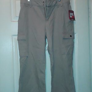 Xiliration womens tan cargo capri pants nwt sz.13